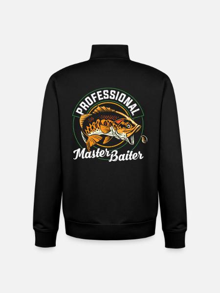 Devis de pêche Maître Baiter professionnel - Sweat zippé unisexe en coton bio Stanley/Stella - noir