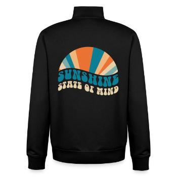 Sunshine State of Mind - Unisex Organic Zip Sweatshirt by Stanley/Stella - black - Back - AI Model Male 185 light (185cm)