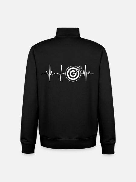 Dart Heartbeat - Unisex Organic Zip Sweatshirt by Stanley/Stella - black