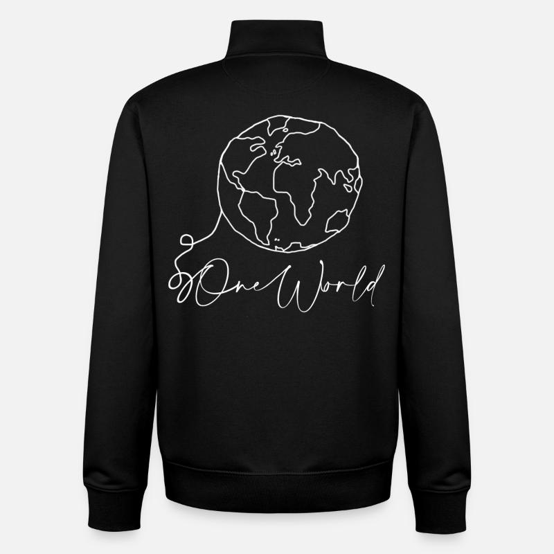 World - Unisex Organic Zip Sweatshirt von Stanley/Stella - Schwarz