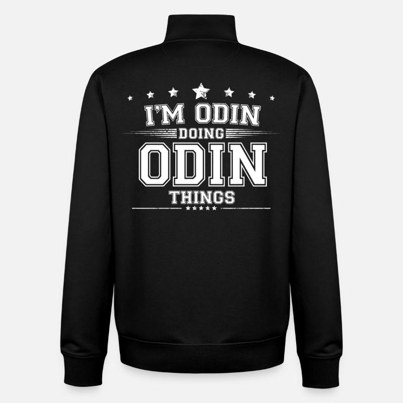 Odin - Sweat zippé unisexe en coton bio Stanley/Stella - noir