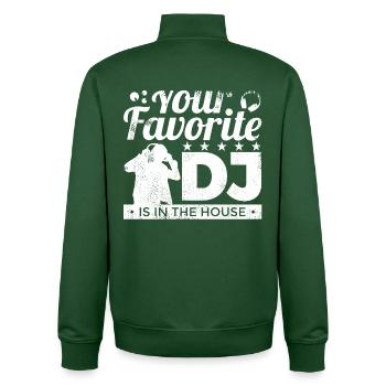 DJ préféré - Sweat zippé unisexe en coton bio Stanley/Stella - vert bouteille - Dos - AI Model Male 185 dark (185cm)