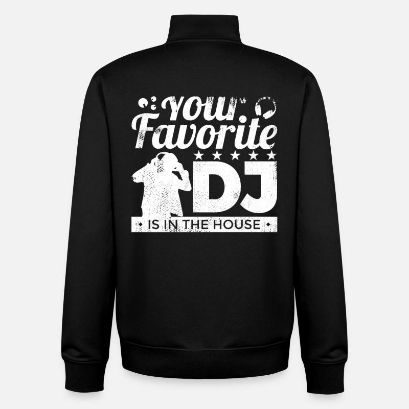 DJ préféré - Sweat zippé unisexe en coton bio Stanley/Stella - noir