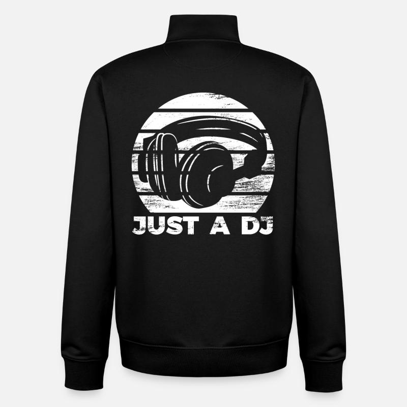 DISC-JOCKEY - Sweat zippé unisexe en coton bio Stanley/Stella - noir