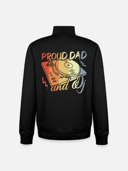 Diskjockey Papa - Unisex Organic Zip Sweatshirt von Stanley/Stella - Schwarz