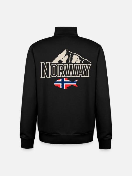 Norvège Pêche Pêcheur Pêcheur - Sweat zippé unisexe en coton bio Stanley/Stella - noir