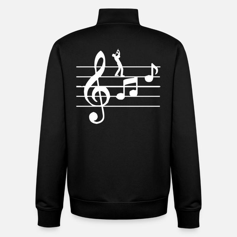 Flöte Blasinstrumente - Unisex Organic Zip Sweatshirt von Stanley/Stella - Schwarz