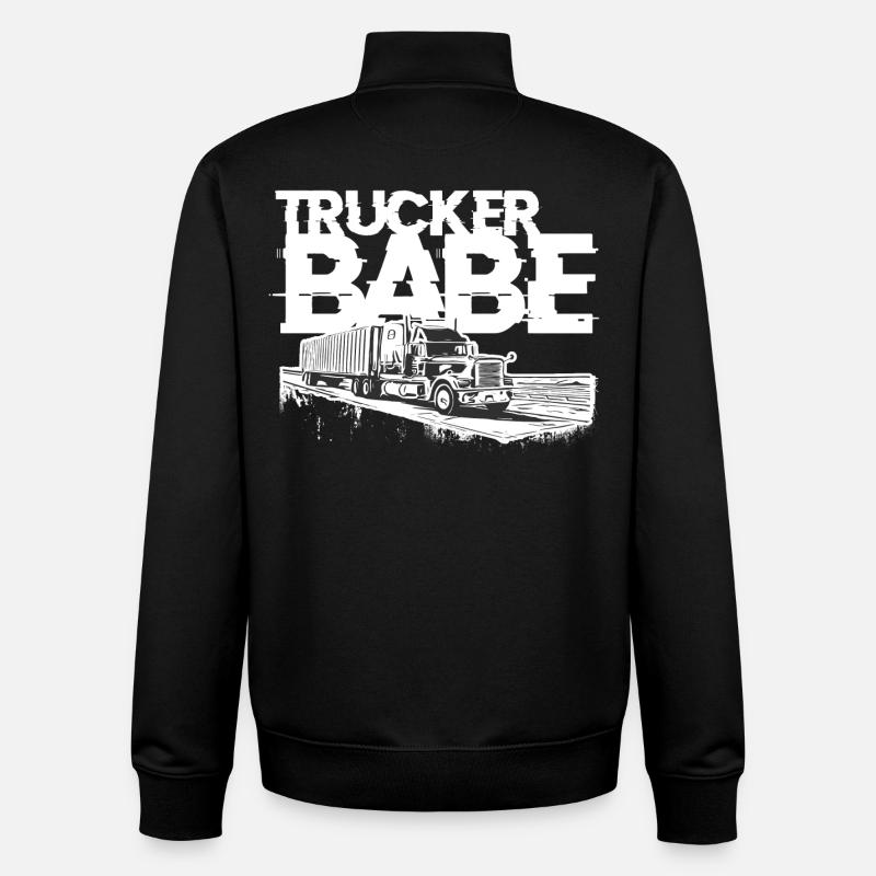 Trucker Babe - Unisex Organic Zip Sweatshirt von Stanley/Stella - Schwarz