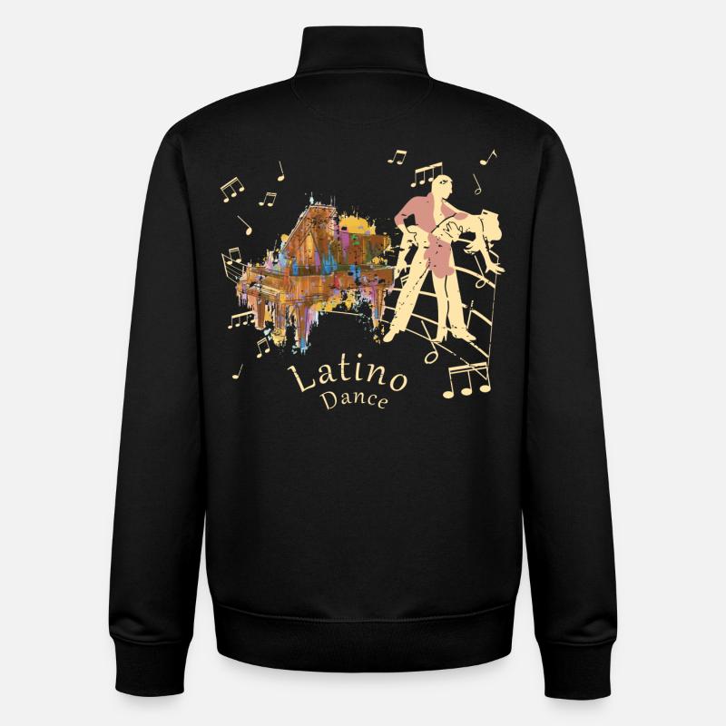 Danseuse latino - Sweat zippé unisexe en coton bio Stanley/Stella - noir