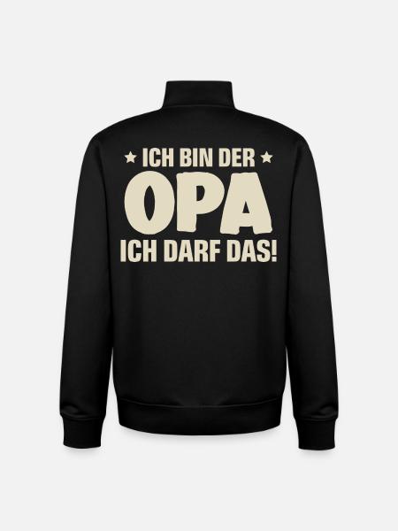 Opa - Unisex Organic Zip Sweatshirt von Stanley/Stella - Schwarz