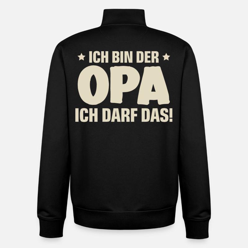 Opa - Unisex Organic Zip Sweatshirt von Stanley/Stella - Schwarz