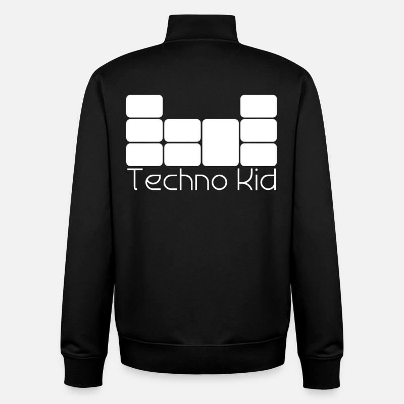 Techno Kid - Unisex Organic Zip Sweatshirt von Stanley/Stella - Schwarz