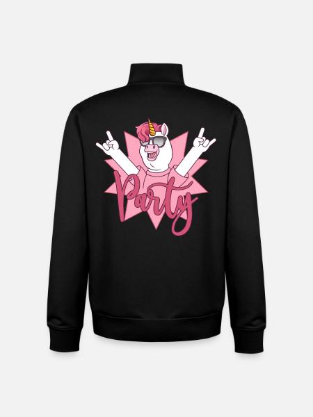 Party Einhorn  - Unisex Organic Zip Sweatshirt von Stanley/Stella - Schwarz