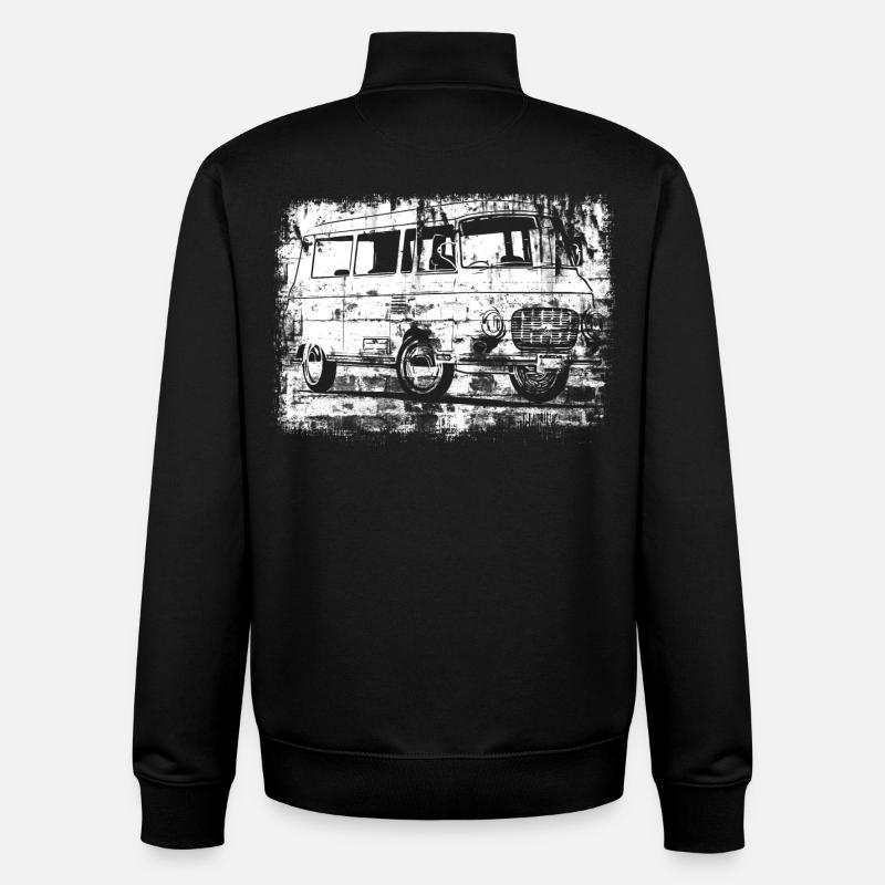 Barkas B1000 Grunge Look - Unisex Organic Zip Sweatshirt von Stanley/Stella - Schwarz