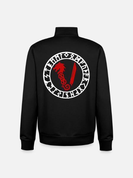 Symbol Der Wikinger - Unisex Organic Zip Sweatshirt von Stanley/Stella - Schwarz