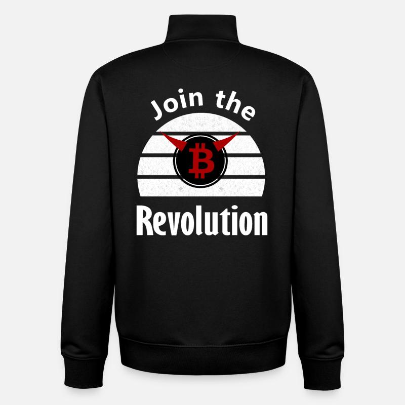 Der Coin Revolutionär - Unisex Organic Zip Sweatshirt von Stanley/Stella - Schwarz