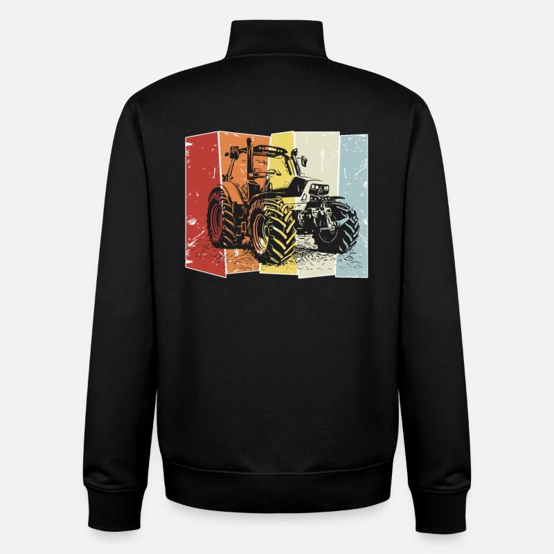 Traktor Deutz retro - Unisex Organic Zip Sweatshirt von Stanley/Stella - Schwarz