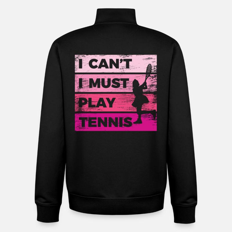Tennismädchen - Unisex Organic Zip Sweatshirt von Stanley/Stella - Schwarz