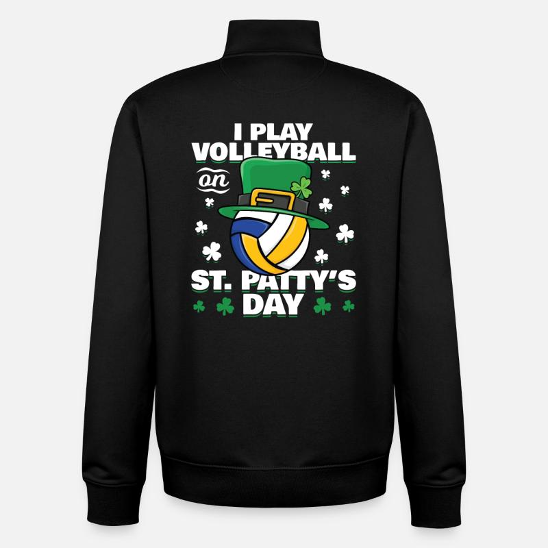 St. Patrick's Day Volleyball - Unisex Organic Zip Sweatshirt von Stanley/Stella - Schwarz