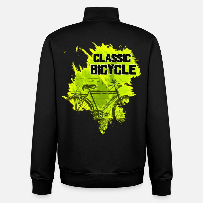 Vélo Classique Vélo Cyclisme - Sweat zippé unisexe en coton bio Stanley/Stella - noir