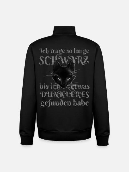 Alchemy England Schwarze Katze Lustiger Spruch - Sudadera unisex con cremallera de algodón orgánico de Stanley/Stella - negro