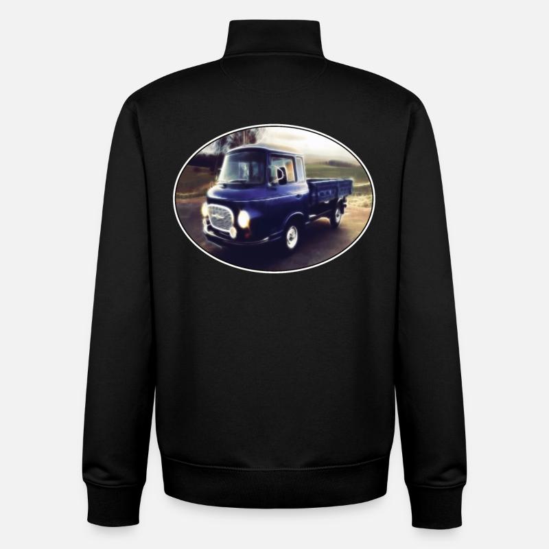 Barkas B1000 - Sweat zippé unisexe en coton bio Stanley/Stella - noir