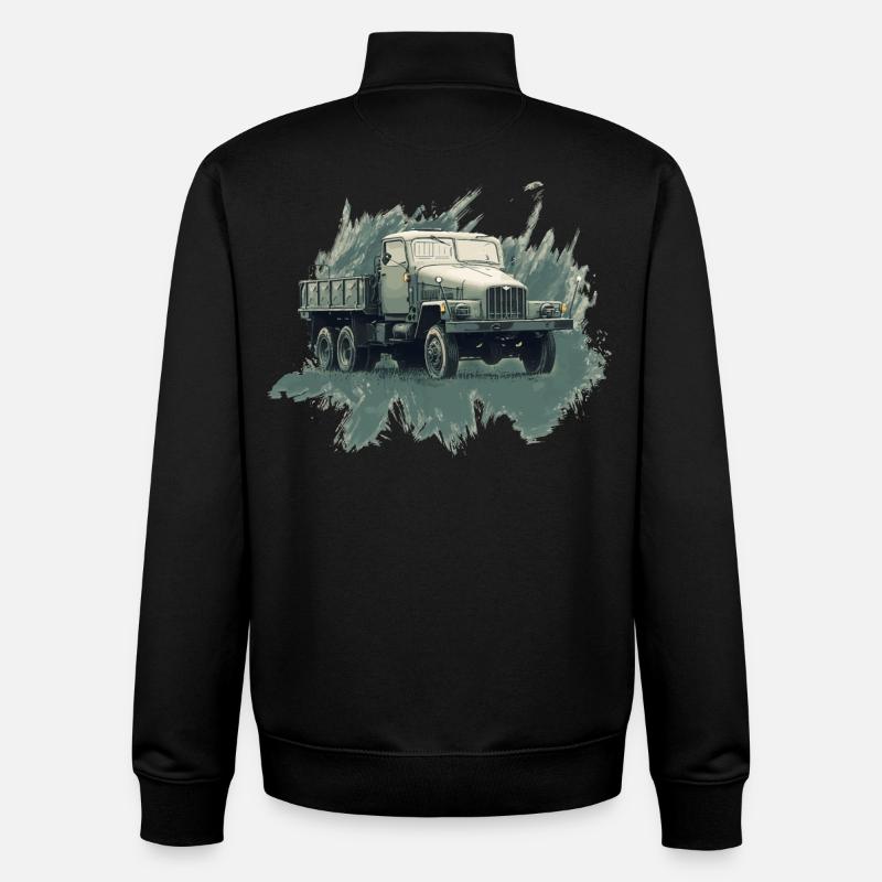 IFA G 5 Flatbed Truck - Unisex Organic Zip Sweatshirt by Stanley/Stella - black
