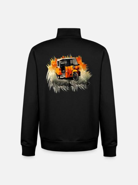 Krause Duo - GDR - Moped - Unisex Organic Zip Sweatshirt by Stanley/Stella - black