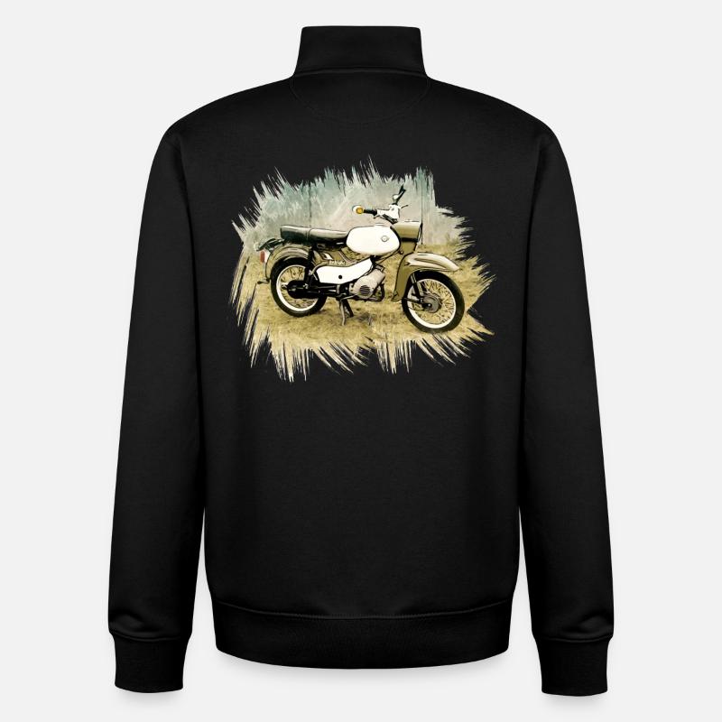 Simson SR 4/4 Hawk - Sweat zippé unisexe en coton bio Stanley/Stella - noir