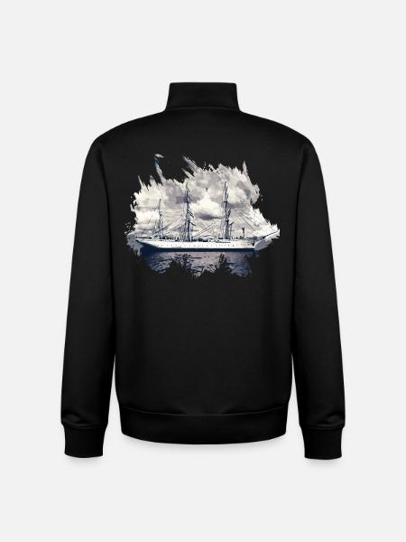 Gorch Fock Sailing Ship - Unisex Organic Zip Sweatshirt by Stanley/Stella - black