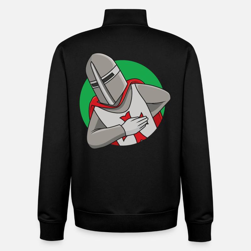 Friendly Crusader - Unisex Organic Zip Sweatshirt by Stanley/Stella - black