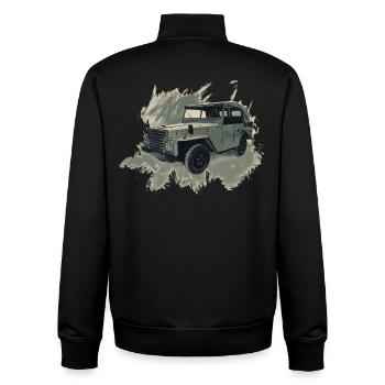 P-2-M - Sweat zippé unisexe en coton bio Stanley/Stella - noir - Dos - AI Model Male 185 light (185cm)