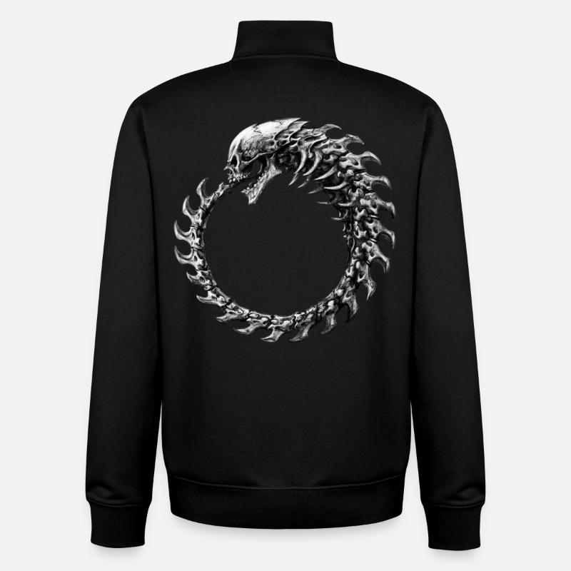 Alchemy England Alchoboros - Sweat zippé unisexe en coton bio Stanley/Stella - noir