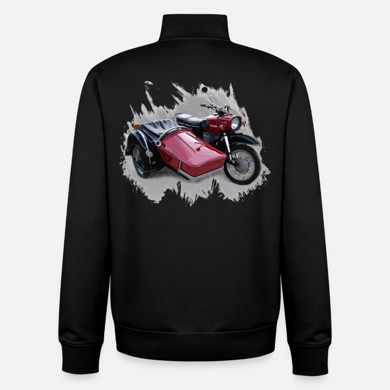 Simson Schwalbe Duo - Sweat zippé unisexe en coton bio Stanley/Stella - noir