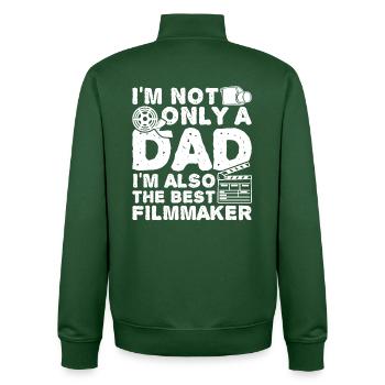 Filmemacher Vater - Unisex Organic Zip Sweatshirt von Stanley/Stella - Flaschengrün - Hinten - AI Model Male 185 dark (185cm)