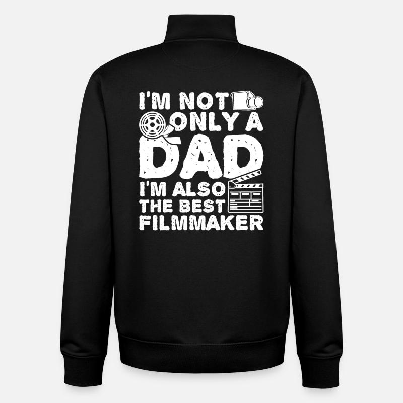 Filmemacher Vater - Unisex Organic Zip Sweatshirt von Stanley/Stella - Schwarz