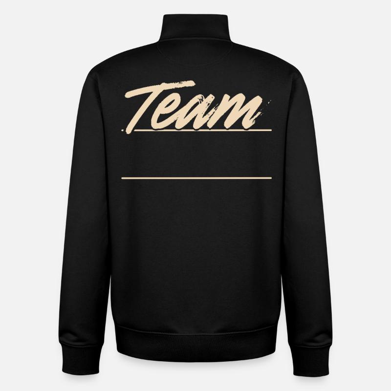 Équipe - Sweat zippé unisexe en coton bio Stanley/Stella - noir