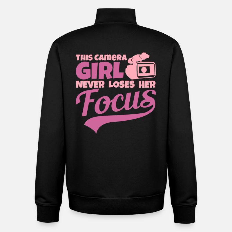 Cinéaste - Sweat zippé unisexe en coton bio Stanley/Stella - noir