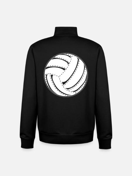 Volley-ball - Sweat zippé unisexe en coton bio Stanley/Stella - noir
