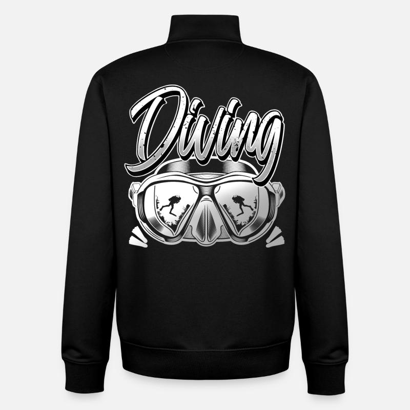 Tauchen Taucher - Unisex Organic Zip Sweatshirt von Stanley/Stella - Schwarz