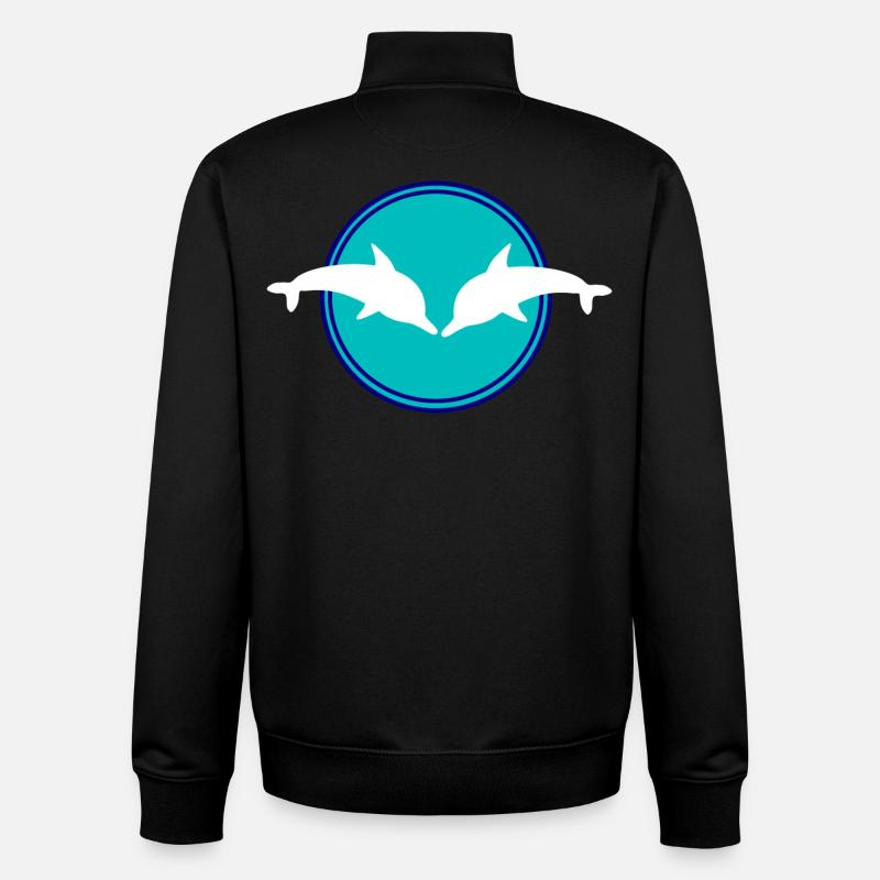 Delfin Delphine - Unisex Organic Zip Sweatshirt von Stanley/Stella - Schwarz