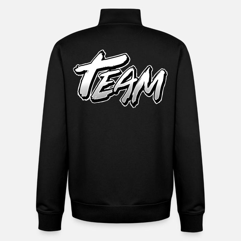 Équipe - Sweat zippé unisexe en coton bio Stanley/Stella - noir