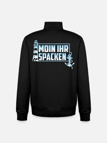 MOIN VOTRE SPACKEN - Sweat zippé unisexe en coton bio Stanley/Stella - noir
