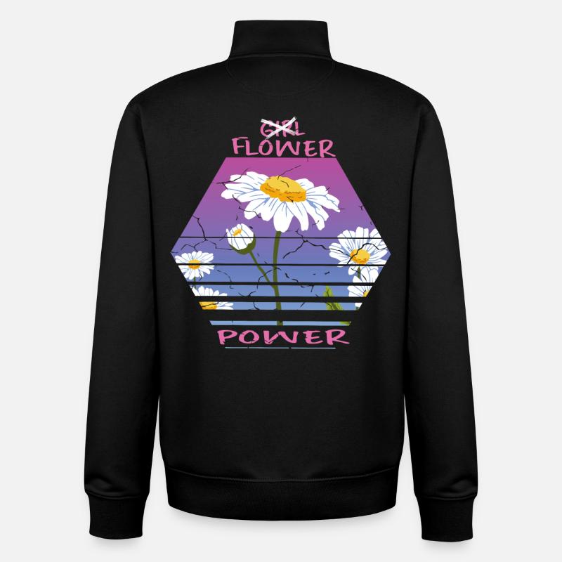 Sunflowers - Unisex Organic Zip Sweatshirt by Stanley/Stella - black