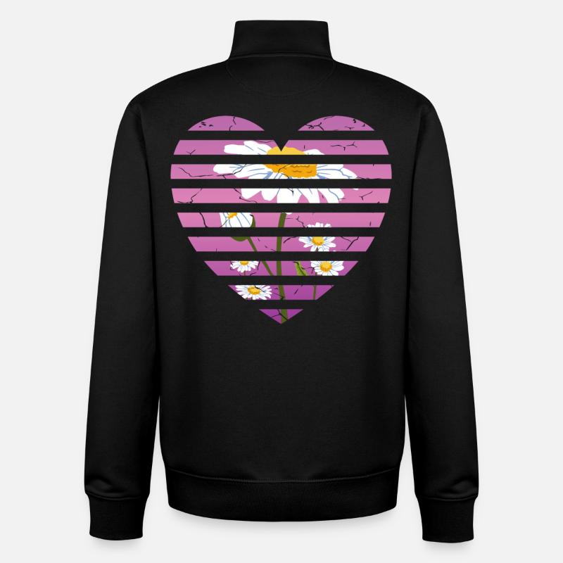 Ich Liebe Sonnenblumen - Unisex Organic Zip Sweatshirt von Stanley/Stella - Schwarz