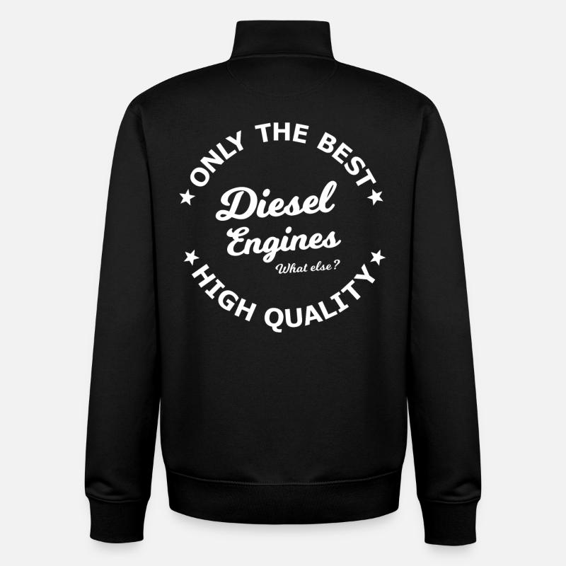 Diesel engines only - Unisex Organic Zip Sweatshirt by Stanley/Stella - black