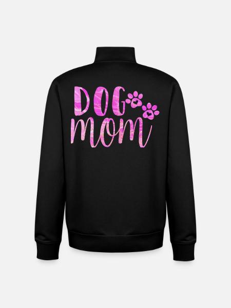 Dog Mom - Unisex Organic Zip Sweatshirt by Stanley/Stella - black