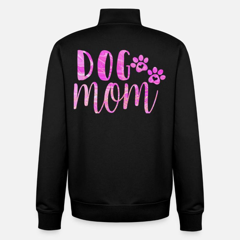 Maman chien - Sweat zippé unisexe en coton bio Stanley/Stella - noir