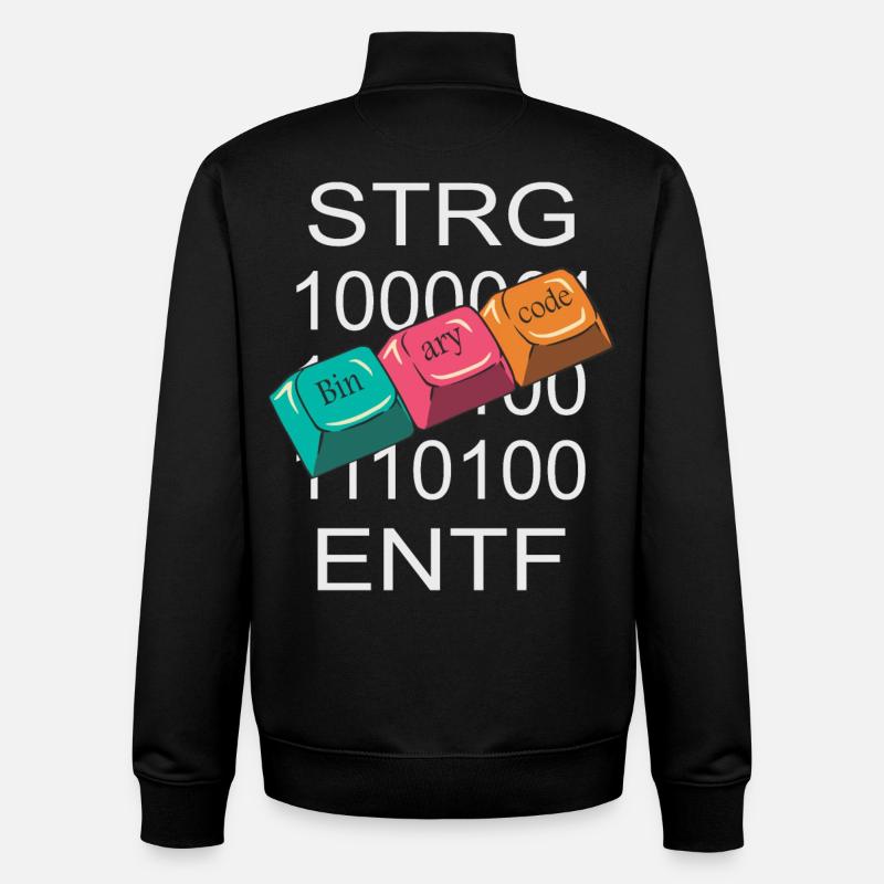 Computer Nerd - Unisex Organic Zip Sweatshirt by Stanley/Stella - black
