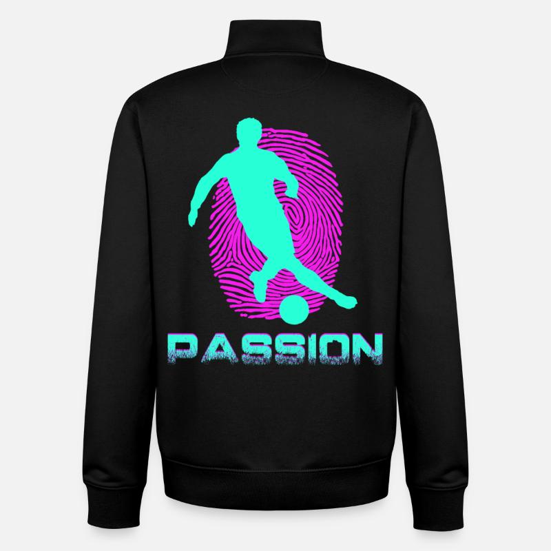 Football - Unisex Organic Zip Sweatshirt by Stanley/Stella - black